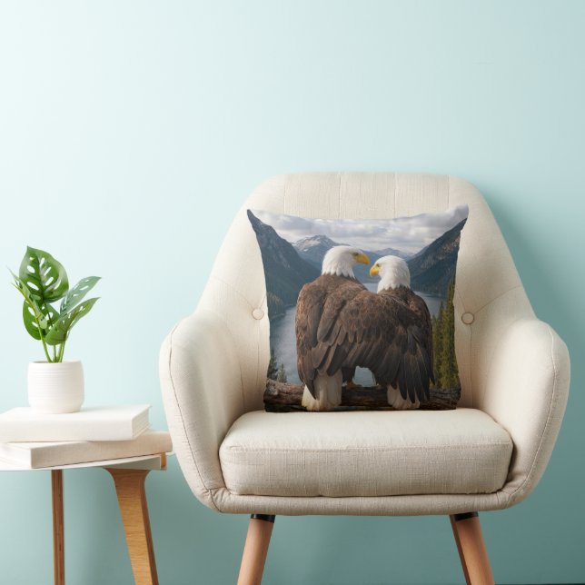 Bald Eagle Protecting His Mate Kissen (Stuhl )