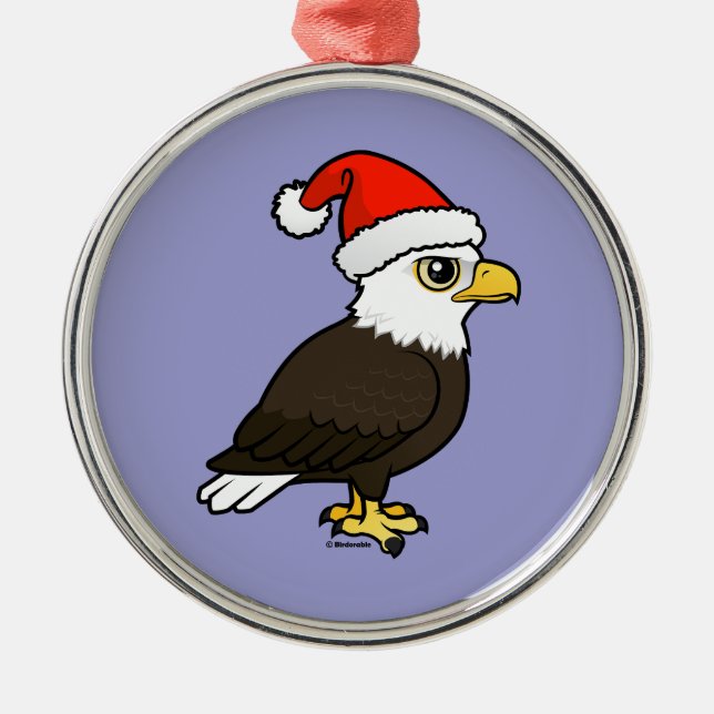 Bald Eagle Santa Ornament Aus Metall (Vorne)