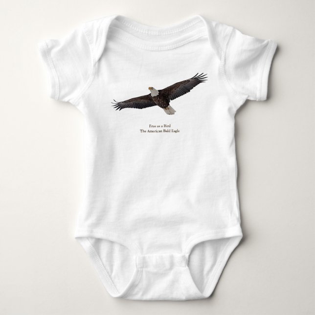 Bald Eagle Soaring Baby Strampler (Vorderseite)