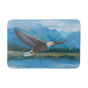 Bald Eagle Soaring Badematte