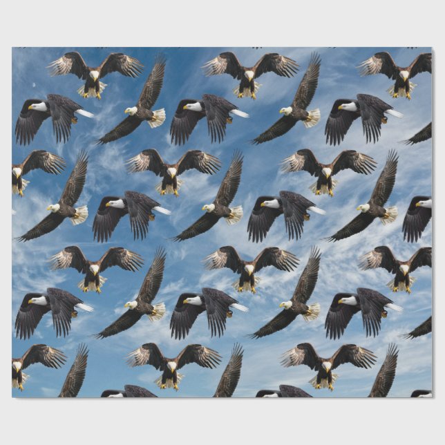 Bald Eagle Soaring Geschenkpapier (Flach)