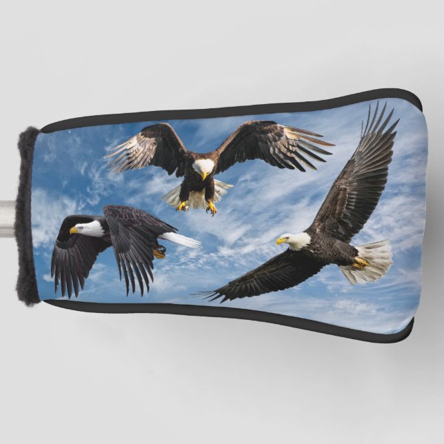 Bald Eagle Soaring Golf Headcover (Vorderseite)