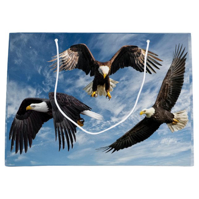 Bald Eagle Soaring Große Geschenktüte (Vorderseite)