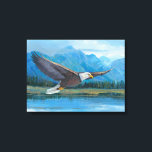 Bald Eagle Soaring Leinwanddruck<br><div class="desc">Bald Eagle Soaring Artist: Tim Oole</div>