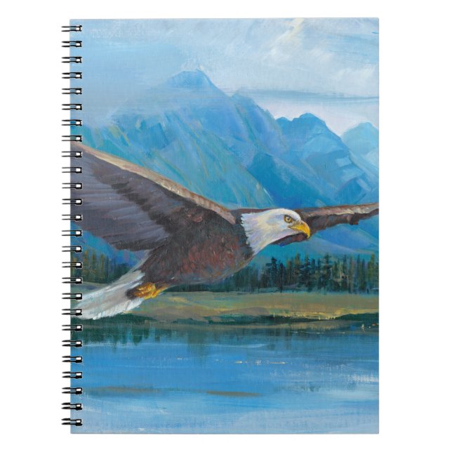 Bald Eagle Soaring Notizblock (Vorderseite)