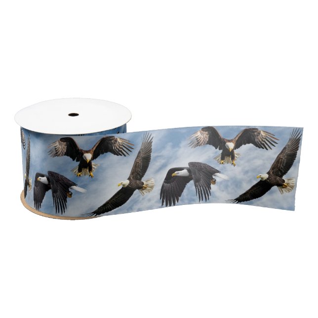 Bald Eagle Soaring Satinband (Spule)