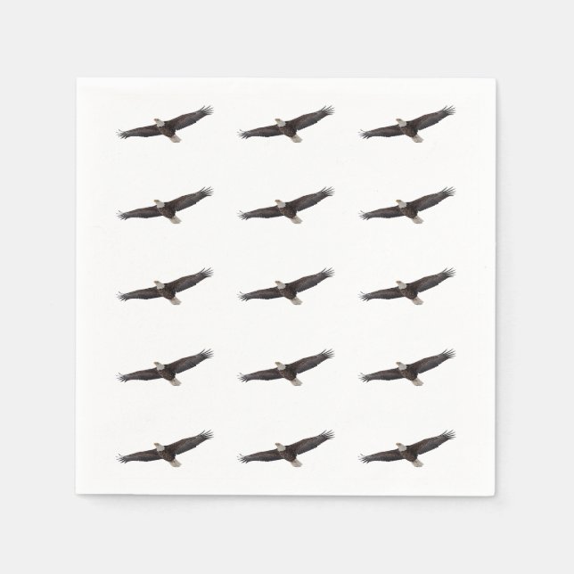 Bald Eagle Soaring Serviette (Vorderseite)