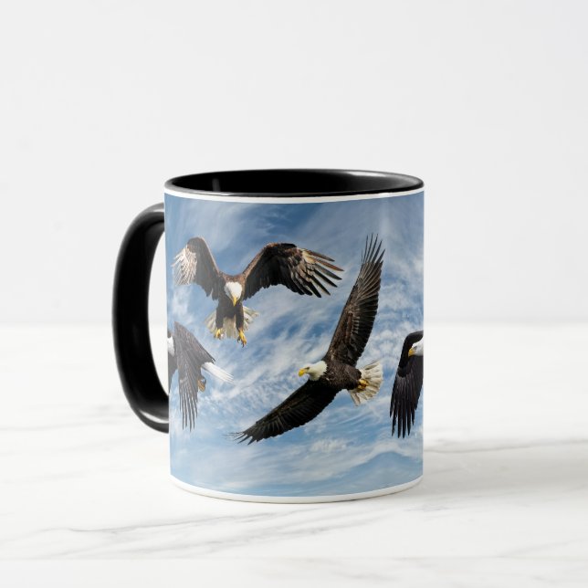 Bald Eagle Soaring Tasse (Vorderseite Links)