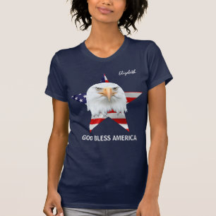 Bald Eagle, Star, Flag anpassbar stilvoll T-Shirt