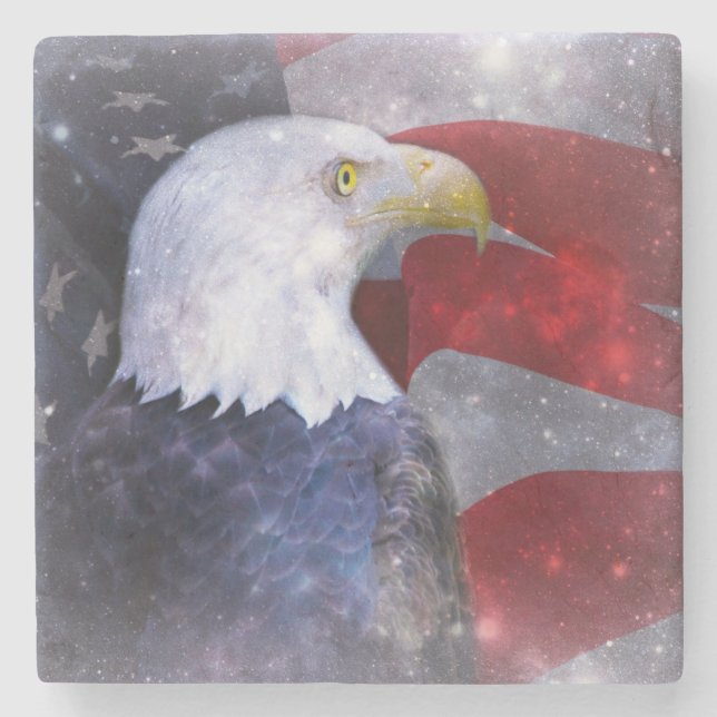 Bald Eagle Steinuntersetzer (Vorderseite)