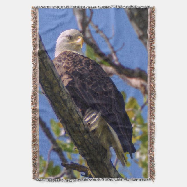 Bald Eagle Throw Blanket Decke (Vorderseite Vertikal)