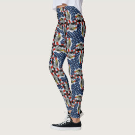 Bald Eagle und die Patriotik der amerikanischen Fl Leggings