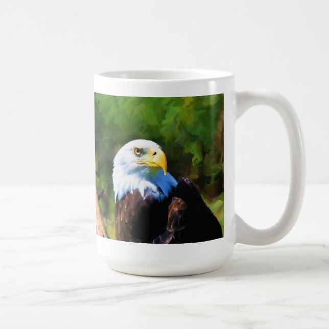 Bald Eagle und Sunlight Art Tasse (Rechts)