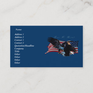 Bald Eagle/US Flag Business Card Visitenkarte