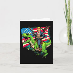 Bald Eagle Us Flag Trump auf einem T-Rex Karte