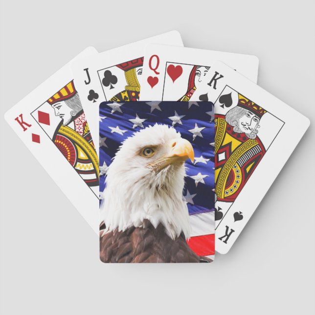 Bald Eagle USA Flag  Spielkarten (Rückseite)