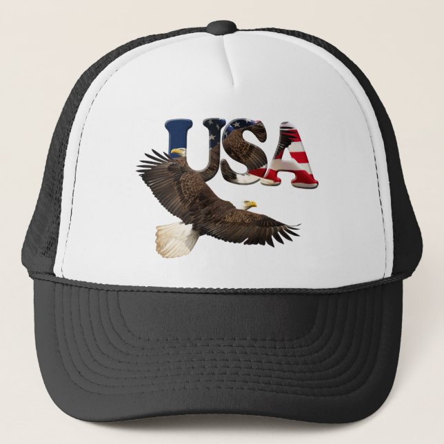 Bald Eagle & USA Truckerkappe (Vorderseite)