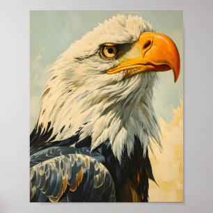 Bald Eagle Vintag Poster