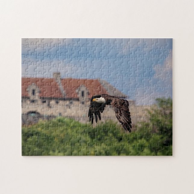 Bald Eagle vorbei an Fort Ticonabweicha Puzzle (Horizontal)