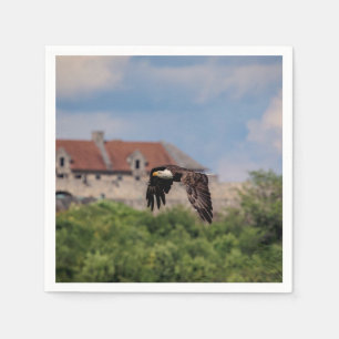Bald Eagle vorbei an Fort Ticonabweicha Serviette
