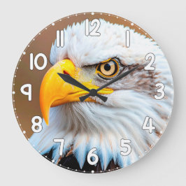 Bald Eagle Wall Clock – American Eagle Wildlife Na Große Wanduhr