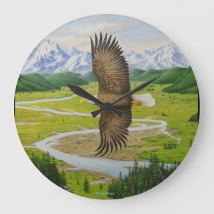Bald Eagle Wall Clock Große Wanduhr