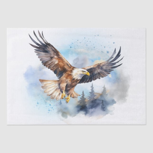 Bald Eagle Watercolor Seidenpapier (Vorderseite)