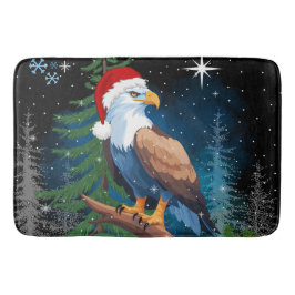 Bald Eagle Webereien Weihnachtsmannmütze Winterurl Badematte