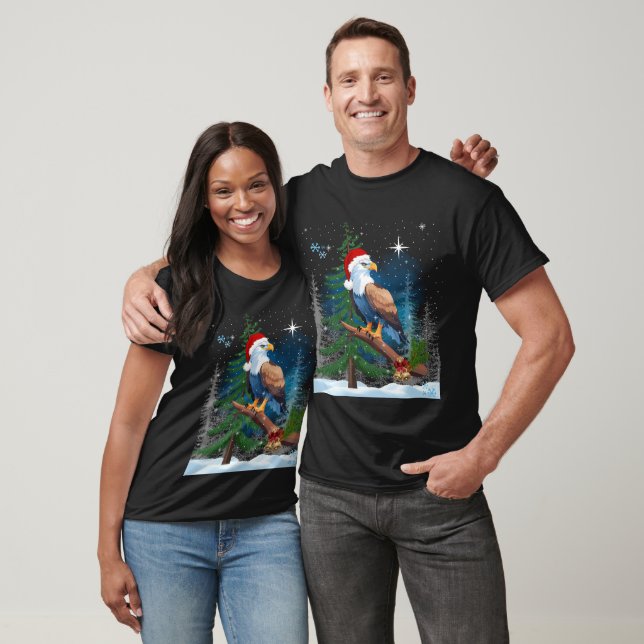 Bald Eagle Webereien Weihnachtsmannmütze Winterurl T-Shirt (Unisex)