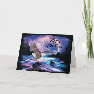 Bald Eagle Weihnachtskarte Feiertagskarte