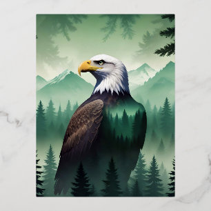 Bald Eagle Wildtiere Natur Umwelt Art Folien Feiertagspostkarte