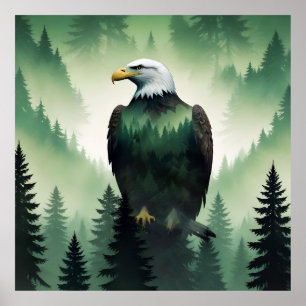 Bald Eagle Wildtiere Natur Umwelt Art Poster