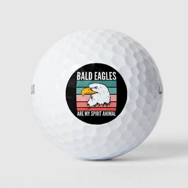 Bald Eagles Are My Spirit Animal Golfball (Vorderseite)