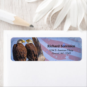 Bald Eagles US Flagge Patriotic Theme
