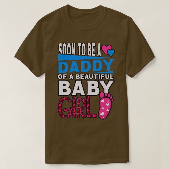 Bald ein Papa zu sein, ein schönes Baby Mädchen T-Shirt (Design vorne)