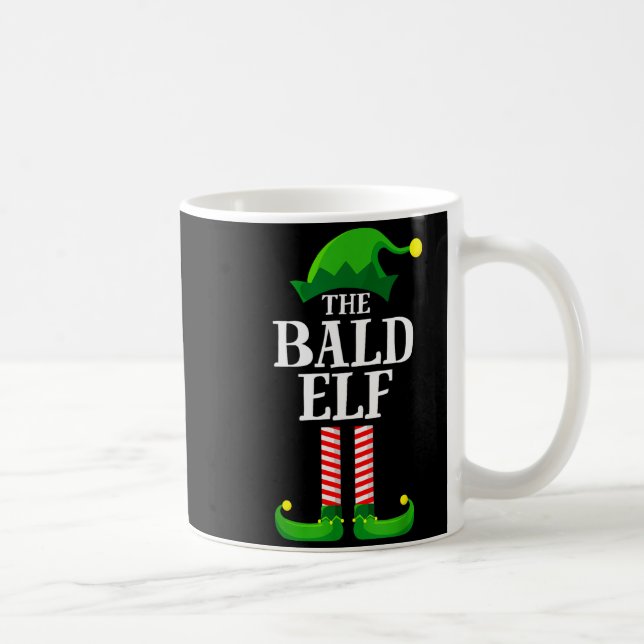 Bald Elf Matching Family Group Christmas Party Pyj Kaffeetasse (Rechts)