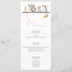 Bald entführt! Menu für die Brautparty Menükarte