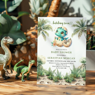 Bald erscheinendes Dinosaurier-Ei-Baby-Shower-Einl Einladung