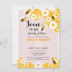 Bald Familie Zu Dritt Hummel Baby Shower Einladung