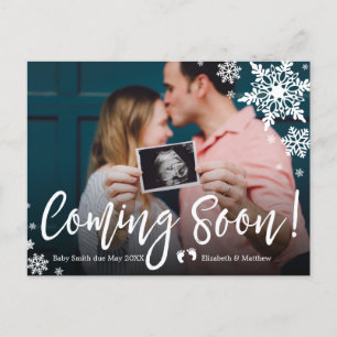 Bald Foto Schwangerschaft Ankündigung Postkarte