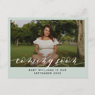 Bald Foto Schwangerschaft Ankündigungspostkarte