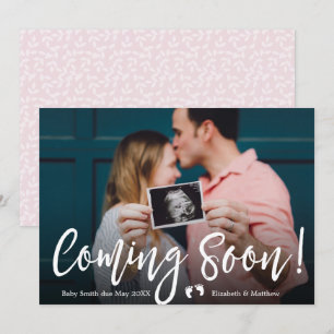 Bald Foto Schwangerschaftsankündigung Karte