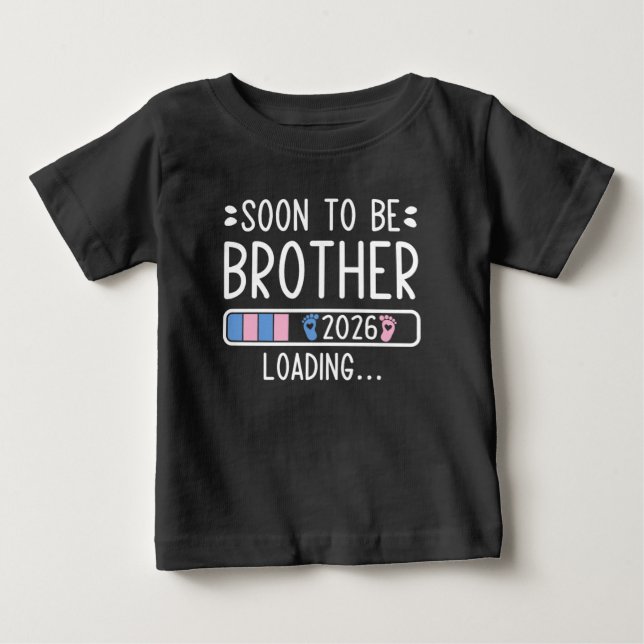 Bald Großer Bruder 2026 Baby Ankunft Bekleidung T-shirt (Vorderseite)