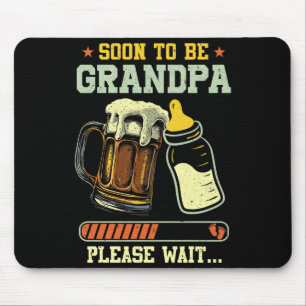 Bald Großvater Est 2025 Schwangerschaftsankündigun Mousepad
