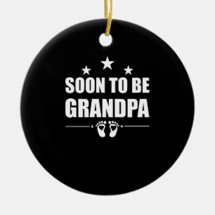 Bald Großvater Opa Schwangerschaftsankündigung Keramik Ornament