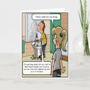 Bald Head Island Funny Birthday Card Karte