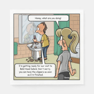 Bald Head Island Funny Party Napkins Serviette