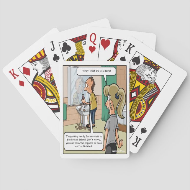 Bald Head Island Funny Playing Cards Spielkarten (Rückseite)