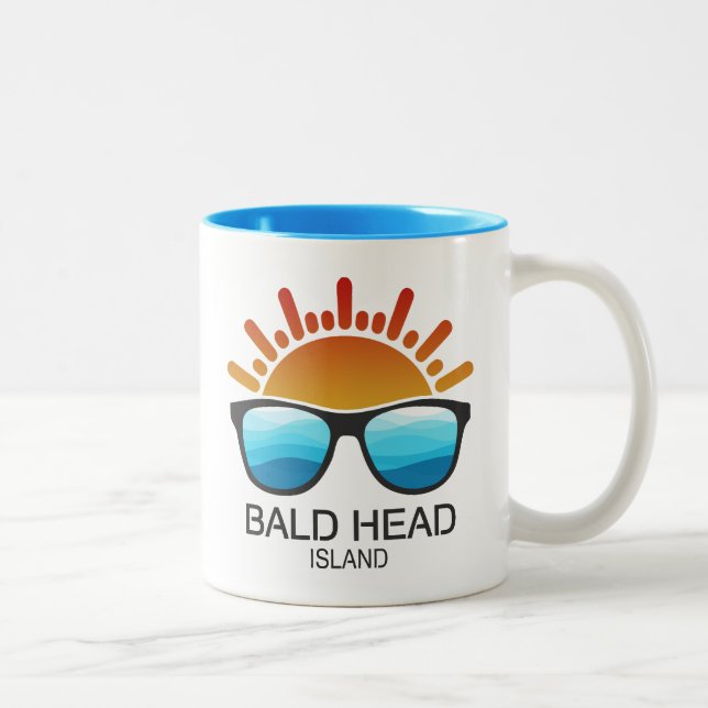 Bald Head Island North Carolina Sonnenbrille Zweifarbige Tasse (Rechts)