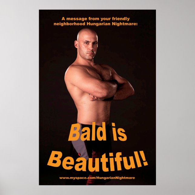 "Bald ist schön!" 34,5 x 23 Poster (Vorne)